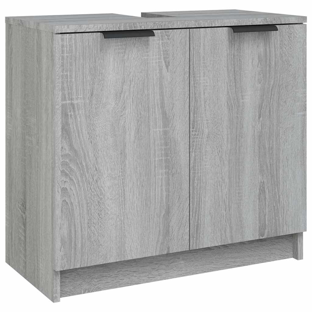 Mobile Bagno Grigio Sonoma 64,5x33,5x59 cm in Legno Multistrato - homemem39