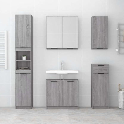 Mobile Bagno Grigio Sonoma 64,5x33,5x59 cm in Legno Multistrato - homemem39