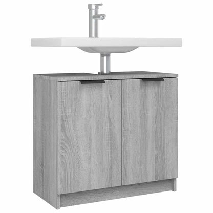 Mobile Bagno Grigio Sonoma 64,5x33,5x59 cm in Legno Multistrato - homemem39