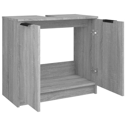 Mobile Bagno Grigio Sonoma 64,5x33,5x59 cm in Legno Multistrato - homemem39