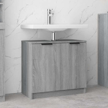 Mobile Bagno Grigio Sonoma 64,5x33,5x59 cm in Legno Multistrato - homemem39