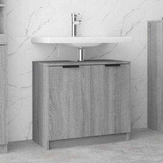 Mobile Bagno Grigio Sonoma 64,5x33,5x59 cm in Legno Multistrato - homemem39