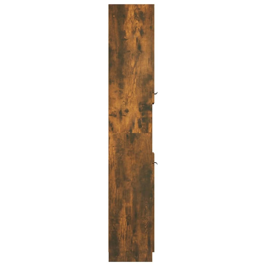 Armadietto Bagno Rovere Fumo 32x34x188,5cm in Legno Multistrato - homemem39