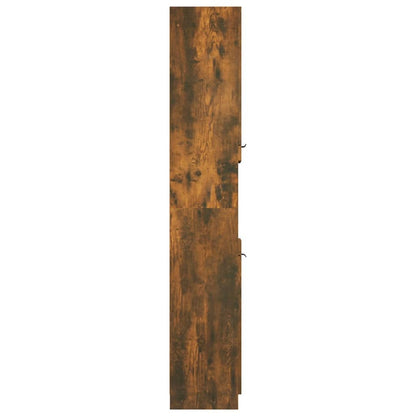 Armadietto Bagno Rovere Fumo 32x34x188,5cm in Legno Multistrato - homemem39
