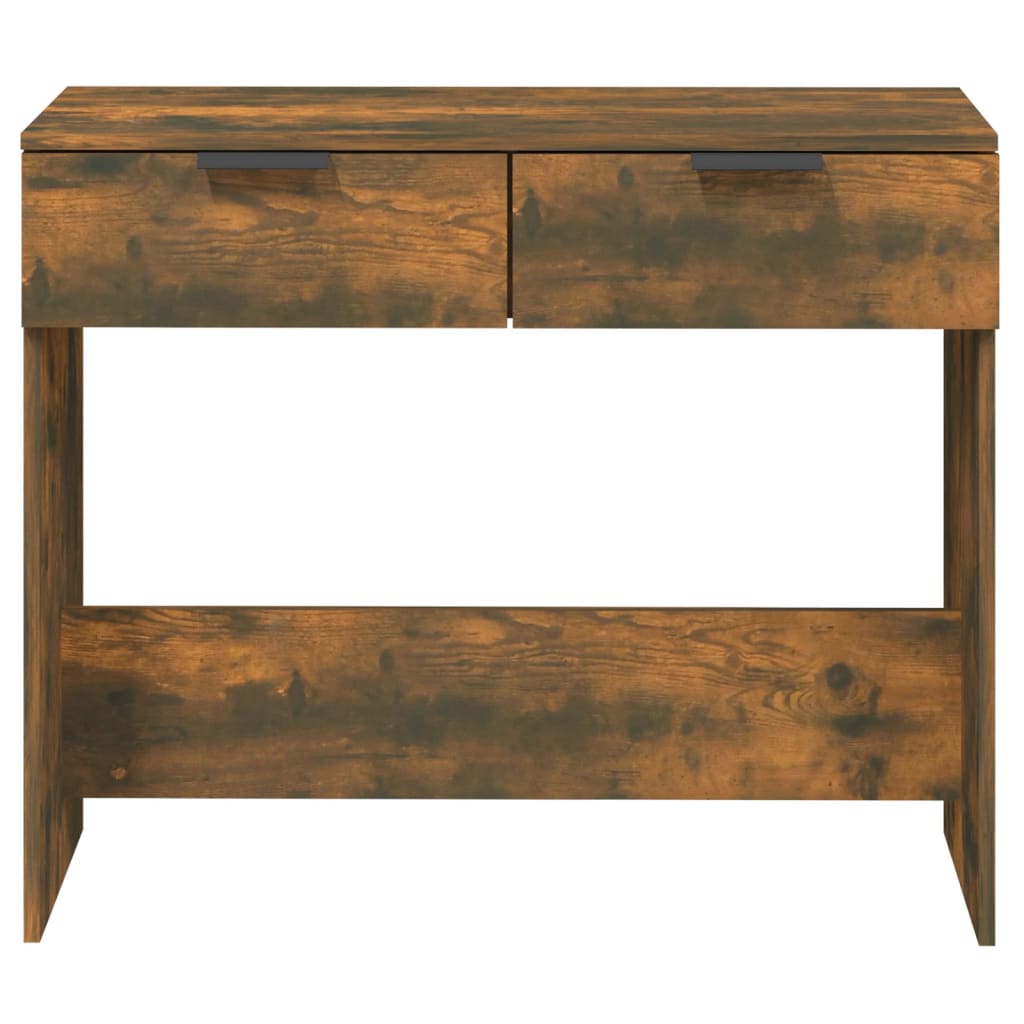 Tavolino Consolle Rovere Fumo 90x36x75 cm in Legno Multistrato - homemem39