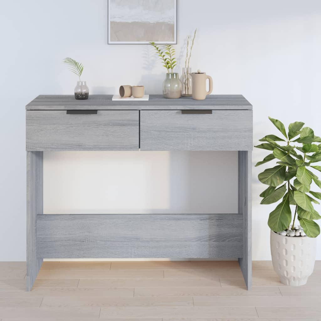 Tavolino Consolle Grigio Sonoma 90x36x75 cm Legno Multistrato | homemem39