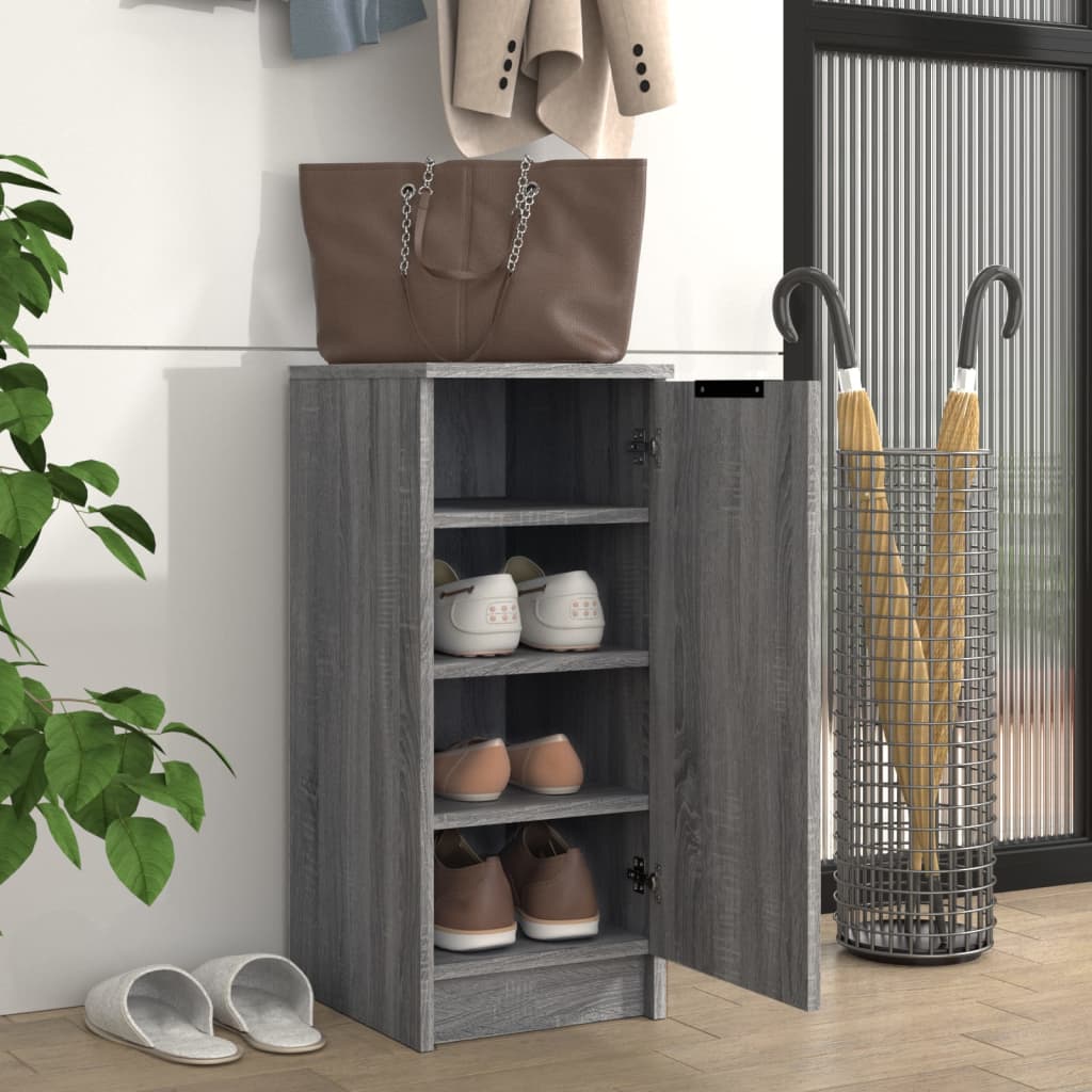 Scarpiera Grigio Sonoma 30x35x70 cm in Legno Multistrato - homemem39