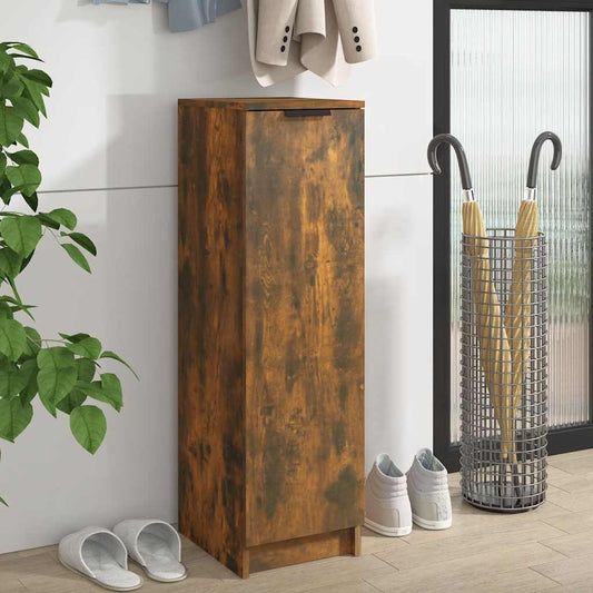 Scarpiera Rovere Fumo 30x35x100 cm in Legno Multistrato - homemem39