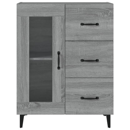 Credenza Grigio Sonoma 69,5x34x90 cm in Legno Multistrato - homemem39