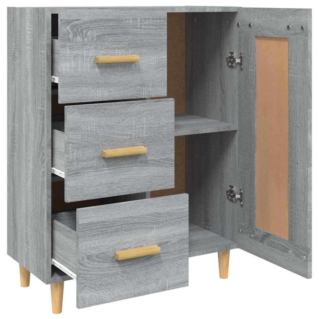 Credenza Grigio Sonoma 69,5x34x90 cm in Legno Multistrato - homemem39