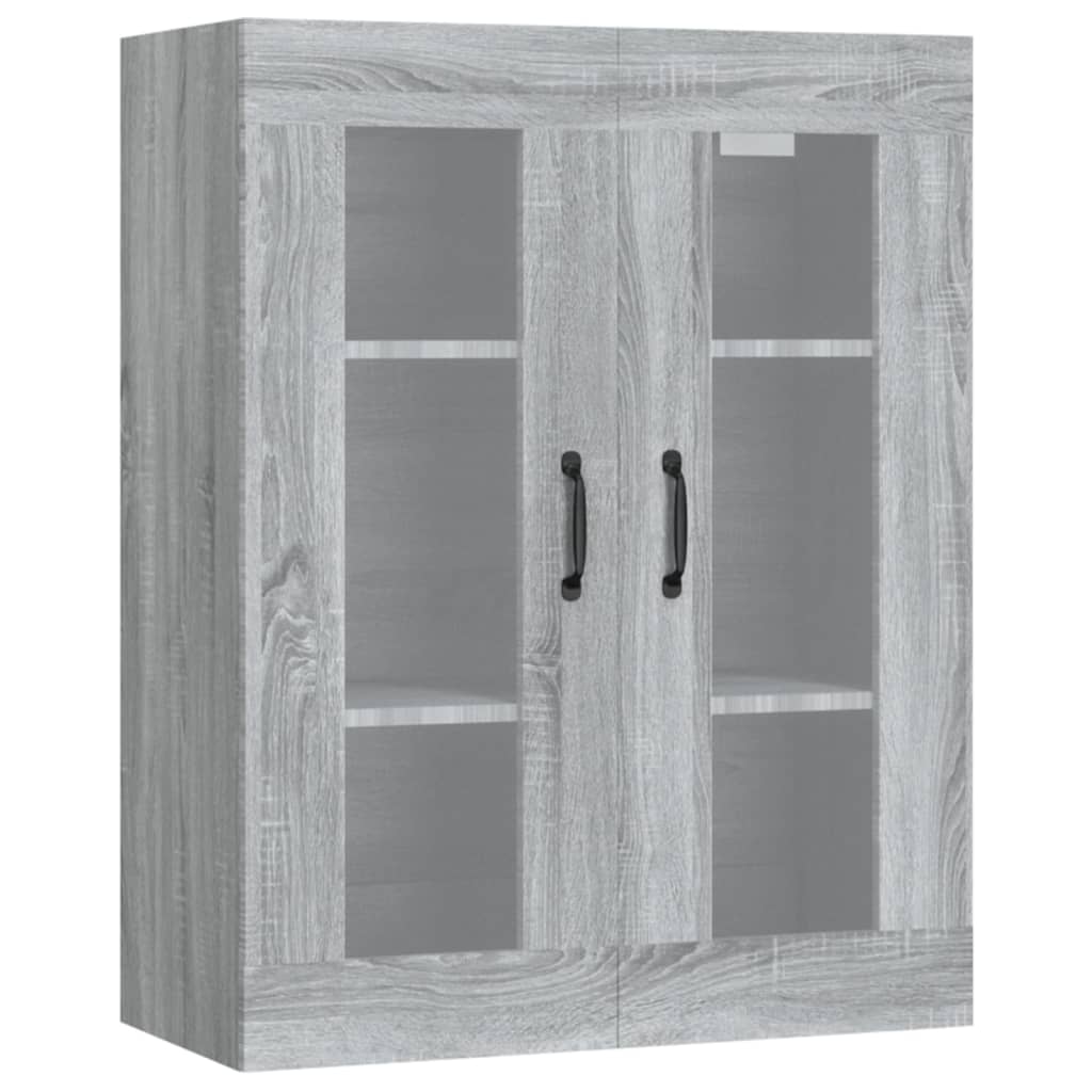 Armadietto Pensile a Parete Grigio Sonoma 69,5x34x90 cm - homemem39