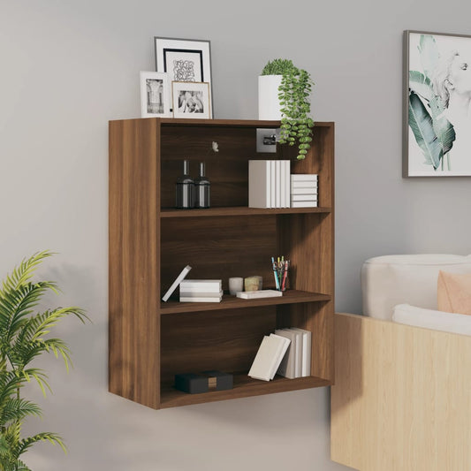 Armadietto Pensile a Parete Rovere Marrone 69,5x32,5x90 cm - homemem39