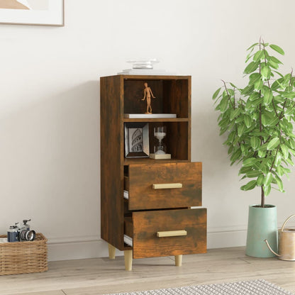 Credenza Rovere Fumo 34,5x34x90 cm in Legno Multistrato - homemem39