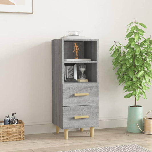 Credenza Grigio Sonoma 34,5x34x90 cm in Legno Multistrato - homemem39