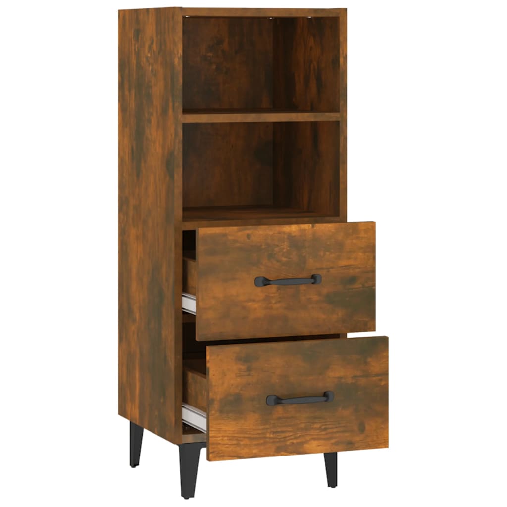 Credenza Rovere Fumo 34,5x34x90 cm in Legno Multistrato - homemem39
