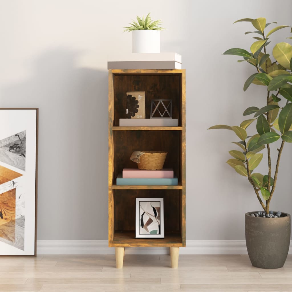 Credenza Rovere Fumo 34,5x32,5x90 cm in Legno Multistrato - homemem39