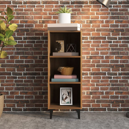 Brown Oak Sideboard 34.5x32.5x90 cm in Multilayer Wood