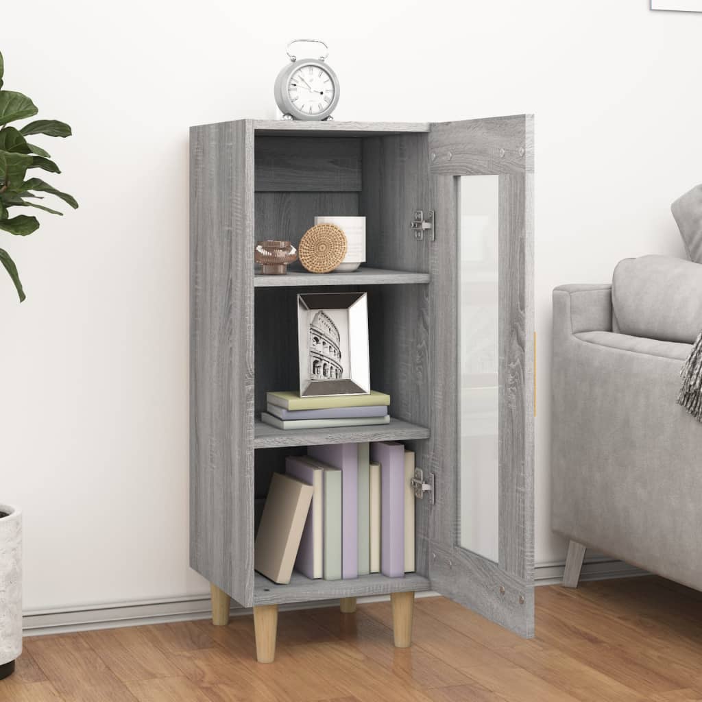 Credenza Grigio Sonoma 34,5x34x90 cm in Legno Multistrato - homemem39