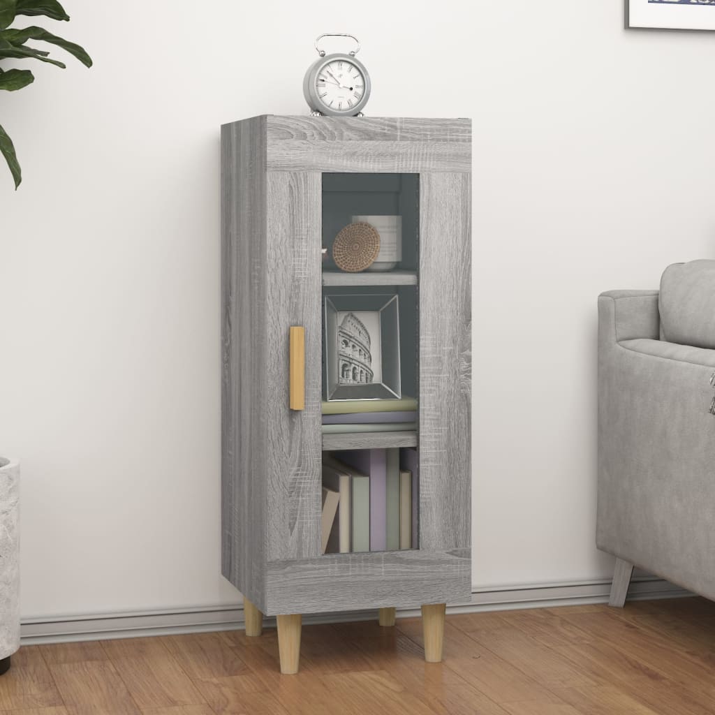 Credenza Grigio Sonoma 34,5x34x90 cm in Legno Multistrato - homemem39