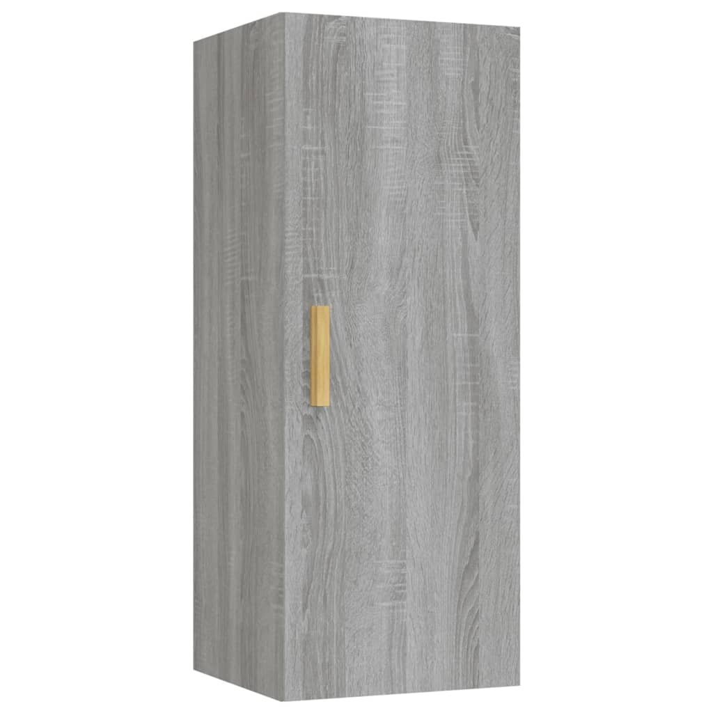 Armadietto a Muro Grigio Sonoma 34,5x34x90 cm Legno Multistrato | homemem39
