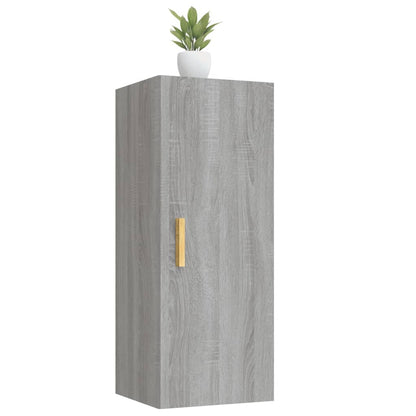 Armadietto a Muro Grigio Sonoma 34,5x34x90 cm Legno Multistrato | homemem39