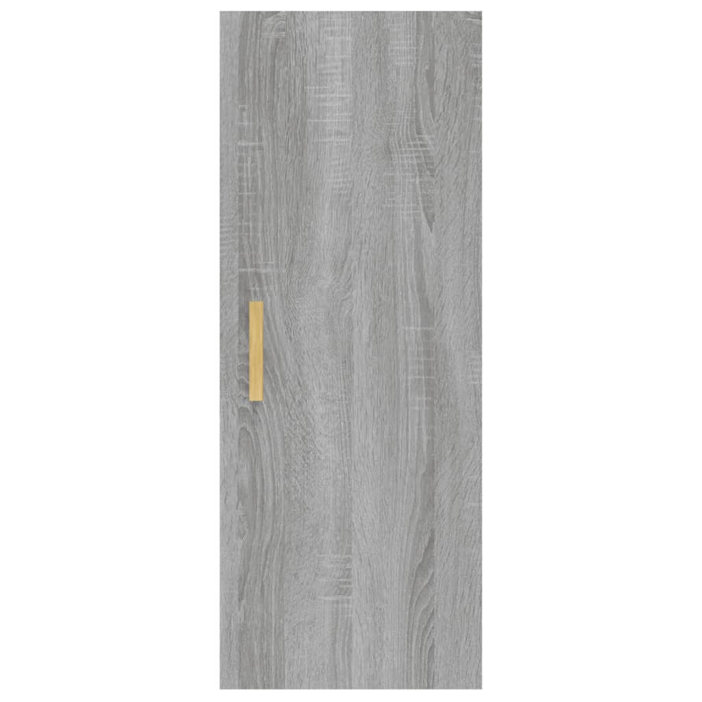 Armadietto a Muro Grigio Sonoma 34,5x34x90 cm Legno Multistrato | homemem39