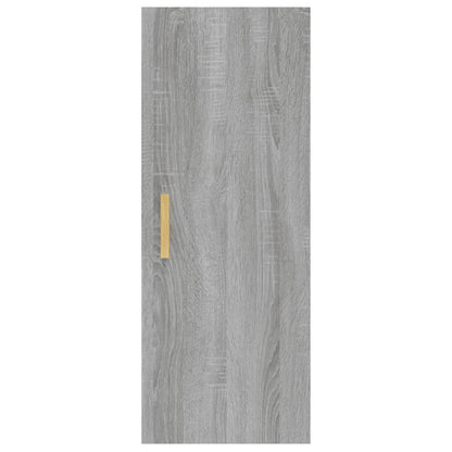 Armadietto a Muro Grigio Sonoma 34,5x34x90 cm Legno Multistrato | homemem39