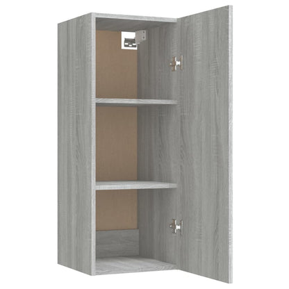 Armadietto a Muro Grigio Sonoma 34,5x34x90 cm Legno Multistrato | homemem39