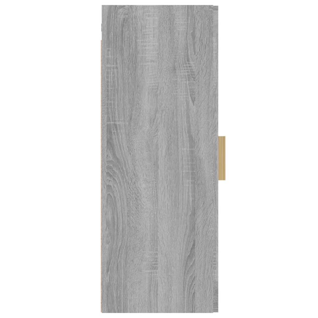 Armadietto Pensile a Parete Grigio Sonoma 34,5x34x90 cm - homemem39