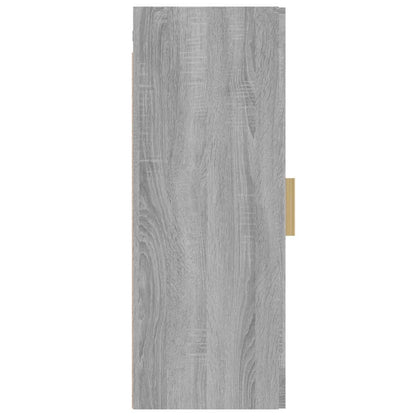 Armadietto Pensile a Parete Grigio Sonoma 34,5x34x90 cm - homemem39