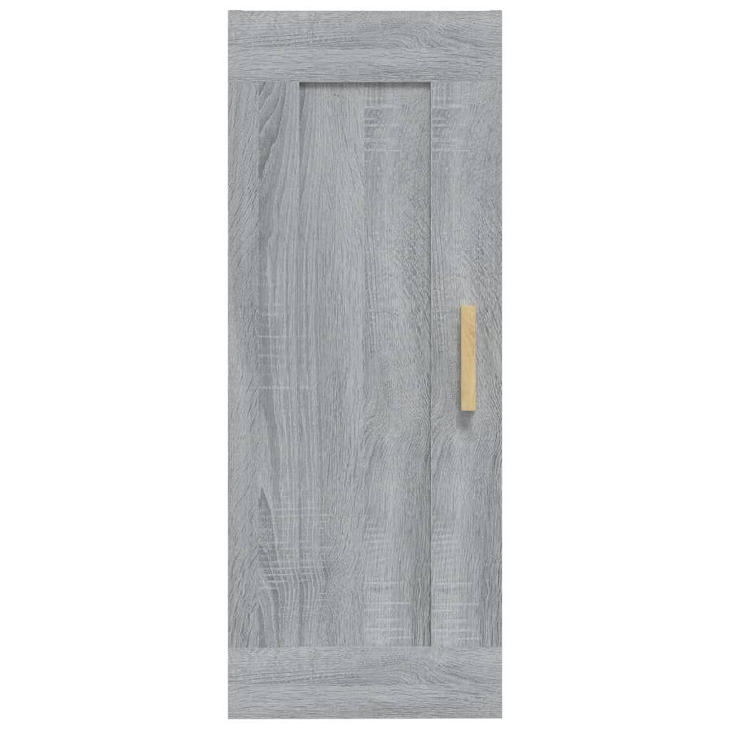 Armadietto a Muro Grigio Sonoma 35x34x90cm in Legno Multistrato - homemem39