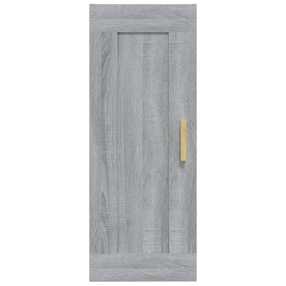 Armadietto a Muro Grigio Sonoma 35x34x90cm in Legno Multistrato - homemem39