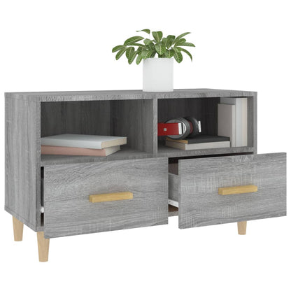 Mobile Porta TV Grigio Sonoma 80x36x50 cm in Legno Multistrato - homemem39