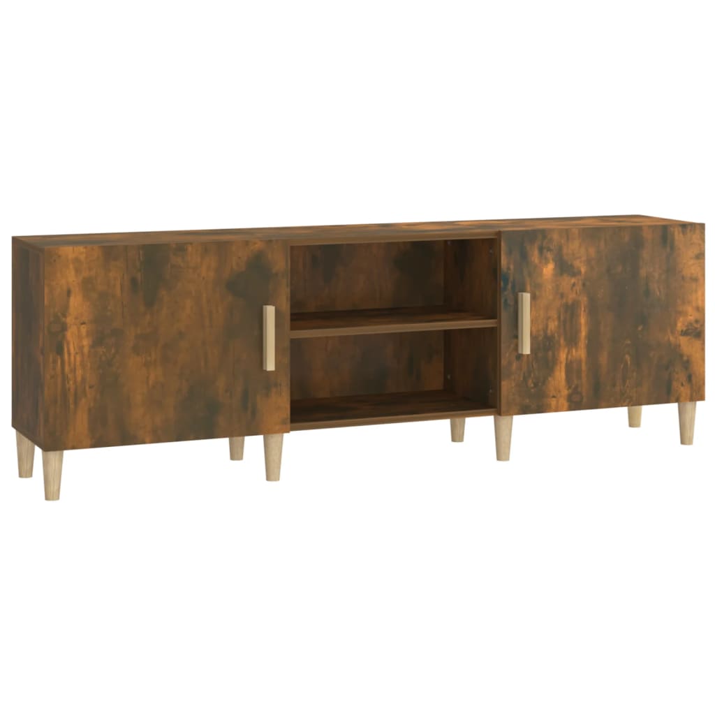 Mobile Porta TV Rovere Fumo 150x30x50 cm in Legno Multistrato - homemem39