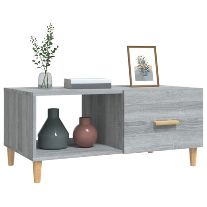 Tavolino Salotto Grigio Sonoma 89,5x50x40 cm Legno Multistrato | homemem39