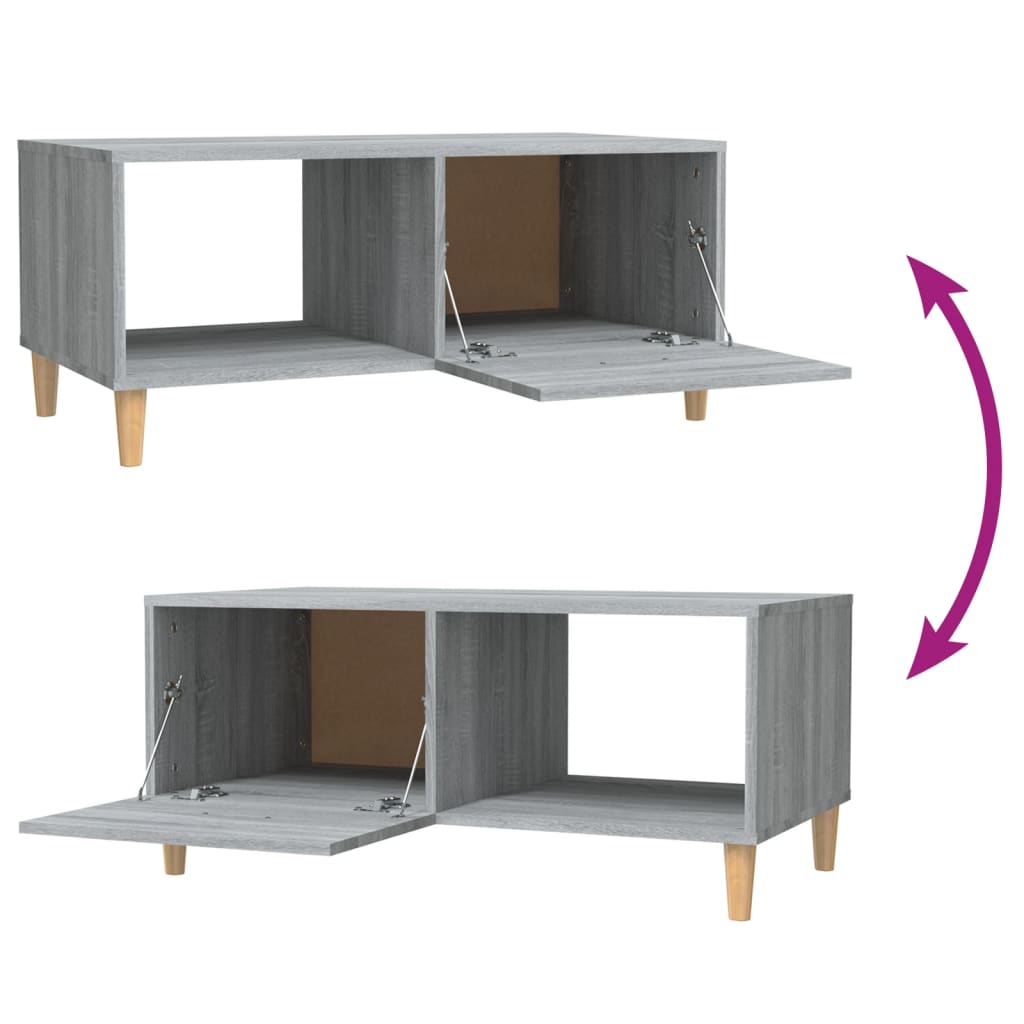 Tavolino Salotto Grigio Sonoma 89,5x50x40 cm Legno Multistrato | homemem39