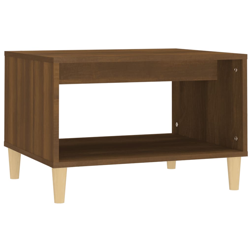 Tavolino da Salotto Rovere Marrone 60x50x40cm Legno Multistrato | homemem39