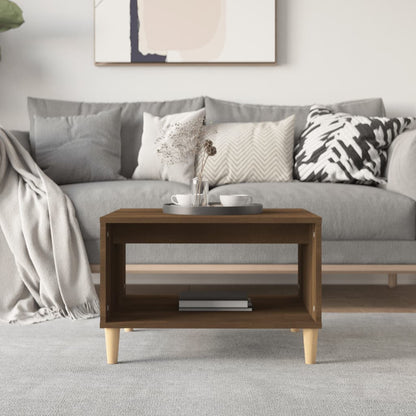 Tavolino da Salotto Rovere Marrone 60x50x40cm Legno Multistrato | homemem39