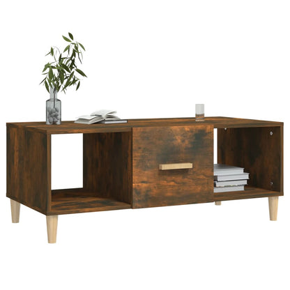 Tavolino da Salotto Rovere Fumo 102x50x40 cm Legno Multistrato | homemem39