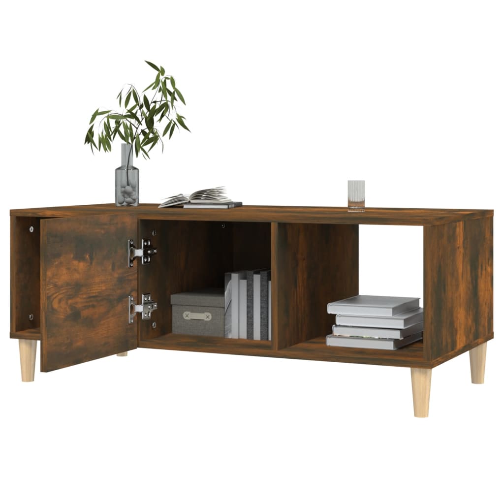 Tavolino da Salotto Rovere Fumo 102x50x40 cm Legno Multistrato | homemem39