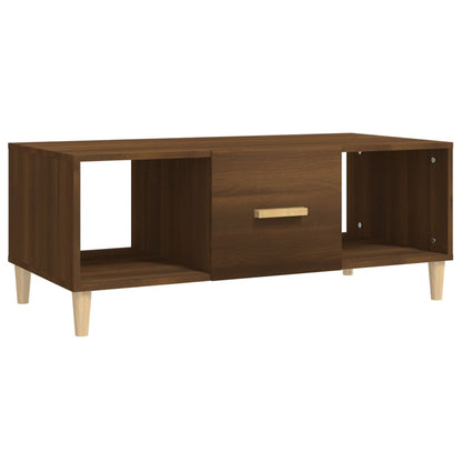 Tavolino Salotto Rovere Marrone 102x50x40 cm Legno Multistrato | homemem39