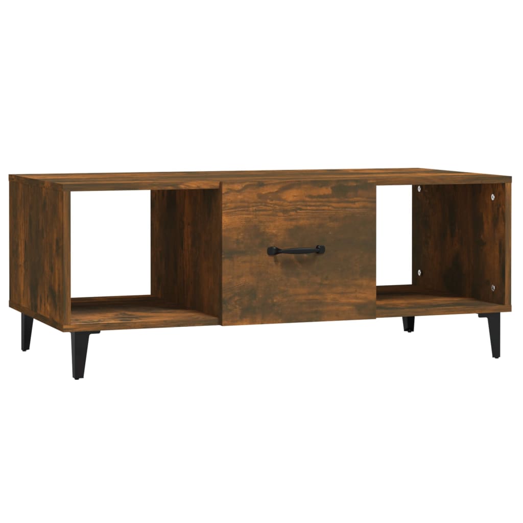 Tavolino da Salotto Rovere Fumo 102x50x40 cm Legno Multistrato | homemem39
