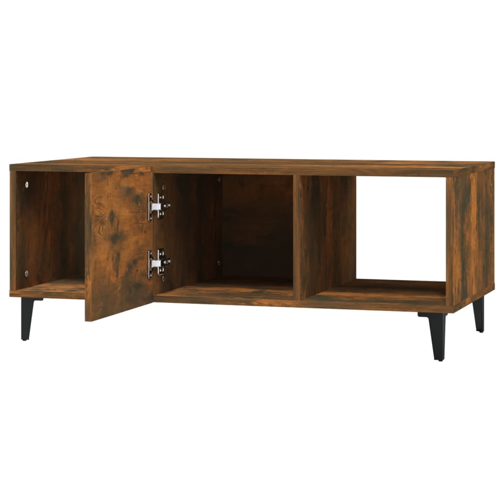 Tavolino da Salotto Rovere Fumo 102x50x40 cm Legno Multistrato | homemem39