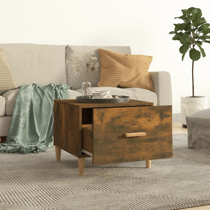 Tavolini Salotto 2 pz Rovere Fumo 50x50x40cm Legno Multistrato | homemem39