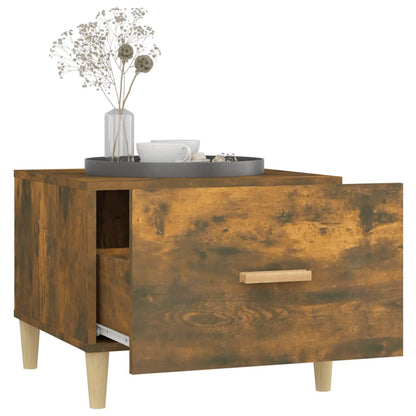 Tavolini Salotto 2 pz Rovere Fumo 50x50x40cm Legno Multistrato | homemem39