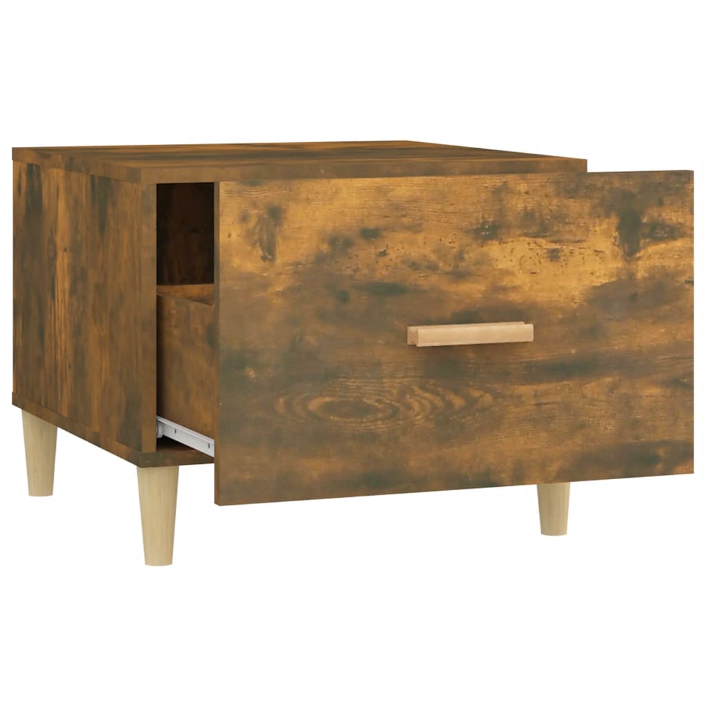 Tavolini Salotto 2 pz Rovere Fumo 50x50x40cm Legno Multistrato | homemem39