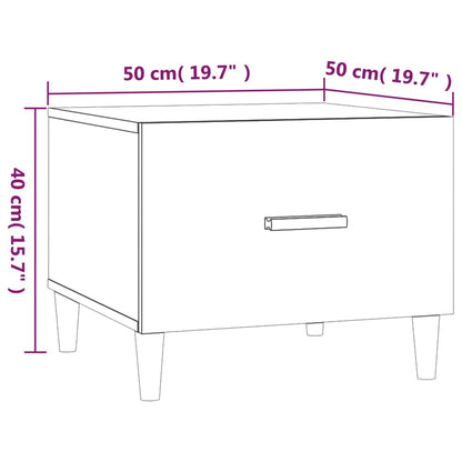 Tavolini Salotto 2 pz Rovere Fumo 50x50x40cm Legno Multistrato | homemem39