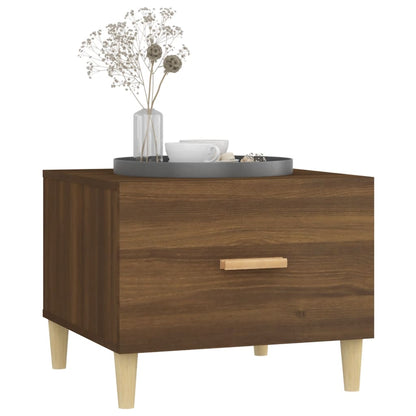 Tavolino da Salotto Rovere Marrone 50x50x40cm Legno Multistrato | homemem39