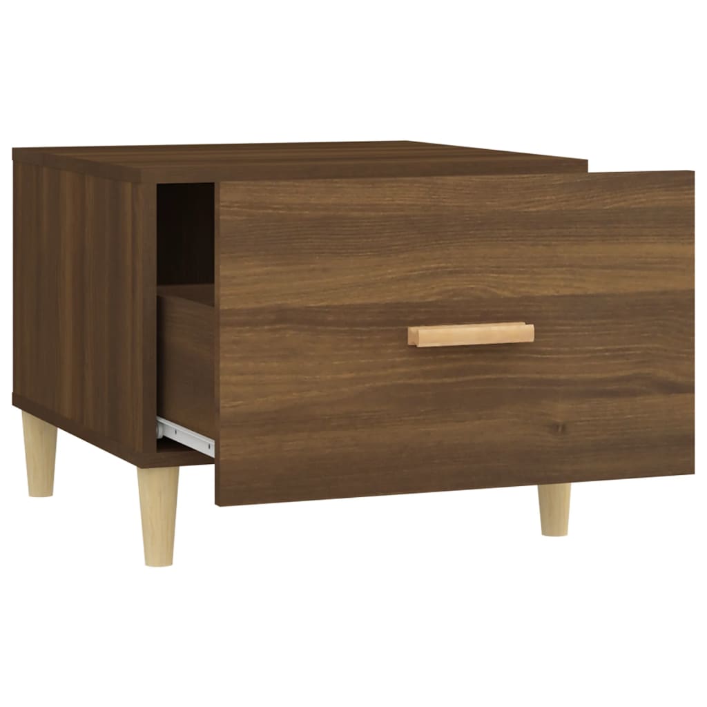 Tavolino da Salotto Rovere Marrone 50x50x40cm Legno Multistrato | homemem39