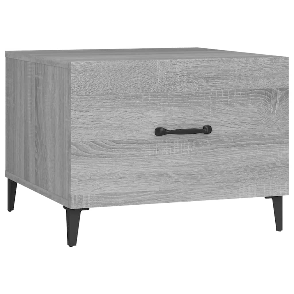 Tavolino da Salotto Gambe in Metallo Grigio Sonoma 50x50x40 cm | homemem39